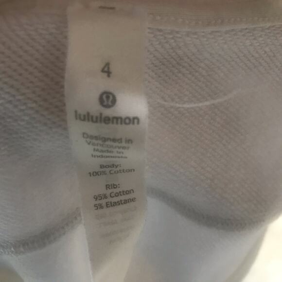 Lululemon Perfectly Oversized White Sweatshirt Women's Size 4 - Picture 9 of 9